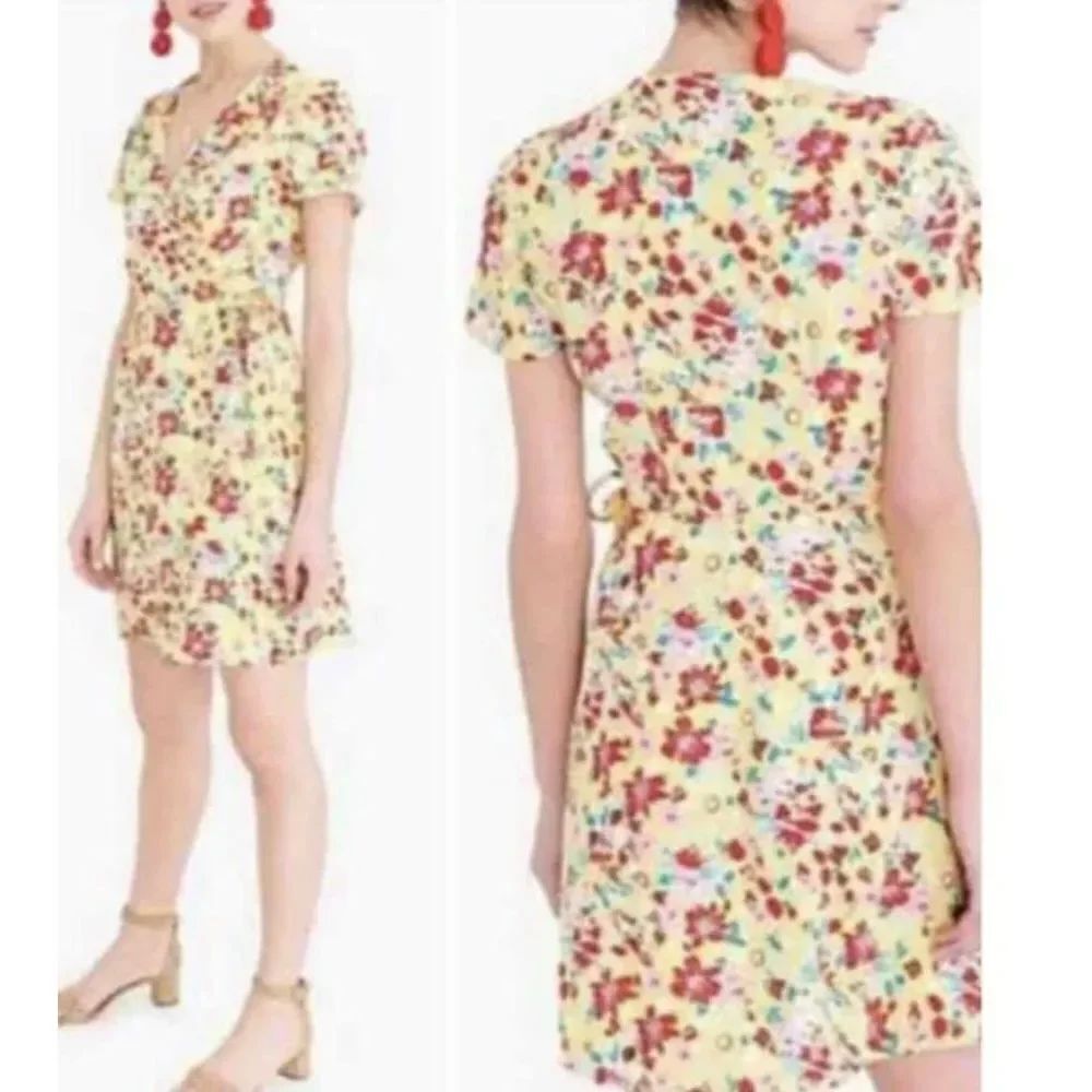 J.Crew Floral wrap dress